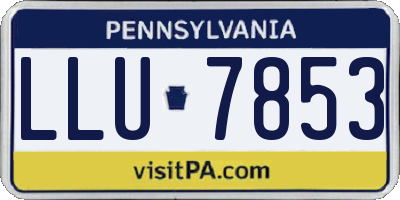 PA license plate LLU7853