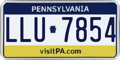 PA license plate LLU7854
