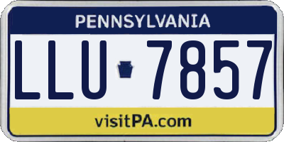PA license plate LLU7857