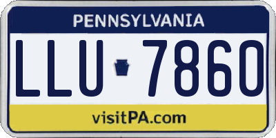 PA license plate LLU7860