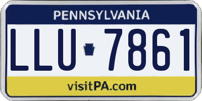 PA license plate LLU7861