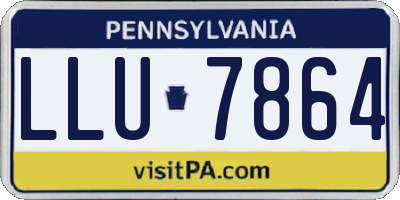 PA license plate LLU7864