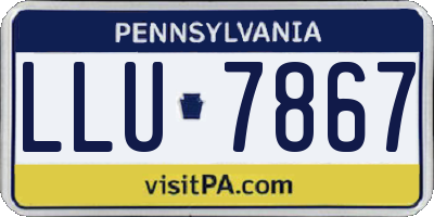 PA license plate LLU7867