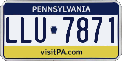 PA license plate LLU7871