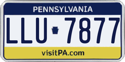 PA license plate LLU7877