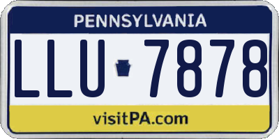 PA license plate LLU7878