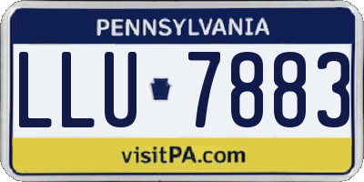 PA license plate LLU7883
