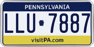 PA license plate LLU7887