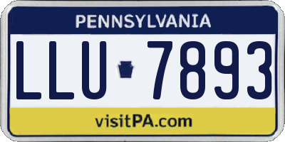 PA license plate LLU7893