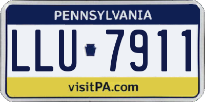 PA license plate LLU7911