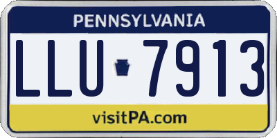 PA license plate LLU7913