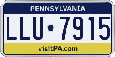 PA license plate LLU7915