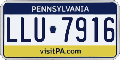 PA license plate LLU7916