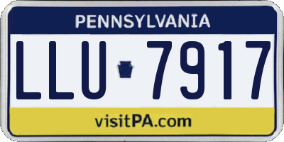 PA license plate LLU7917