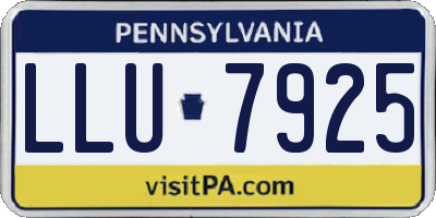 PA license plate LLU7925