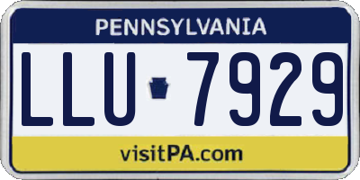 PA license plate LLU7929