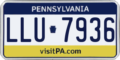 PA license plate LLU7936