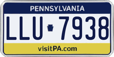 PA license plate LLU7938