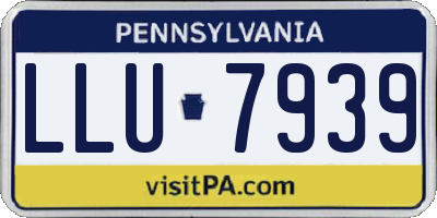 PA license plate LLU7939