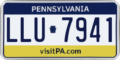 PA license plate LLU7941