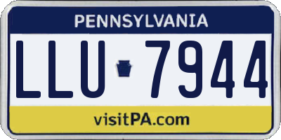 PA license plate LLU7944