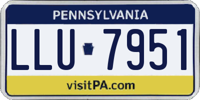 PA license plate LLU7951