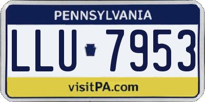PA license plate LLU7953