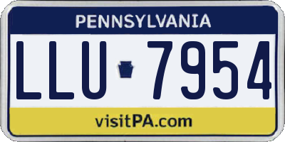 PA license plate LLU7954