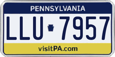 PA license plate LLU7957