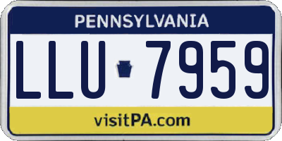 PA license plate LLU7959