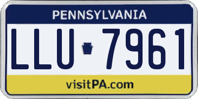 PA license plate LLU7961