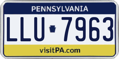 PA license plate LLU7963