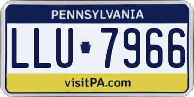 PA license plate LLU7966