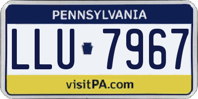 PA license plate LLU7967