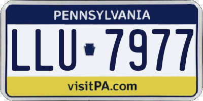 PA license plate LLU7977