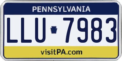 PA license plate LLU7983