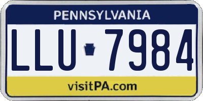 PA license plate LLU7984