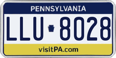 PA license plate LLU8028