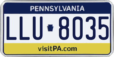 PA license plate LLU8035