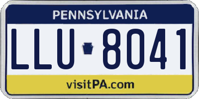 PA license plate LLU8041