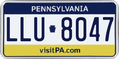 PA license plate LLU8047