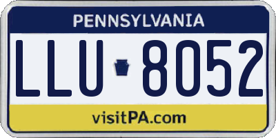 PA license plate LLU8052
