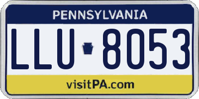 PA license plate LLU8053
