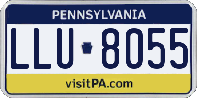 PA license plate LLU8055