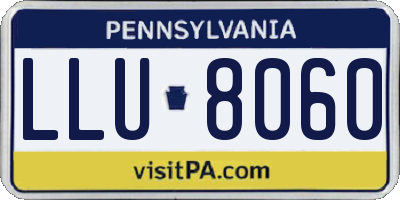 PA license plate LLU8060