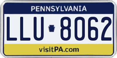 PA license plate LLU8062
