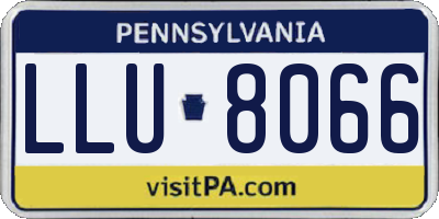 PA license plate LLU8066