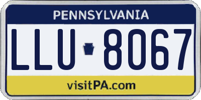 PA license plate LLU8067