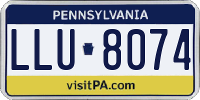 PA license plate LLU8074
