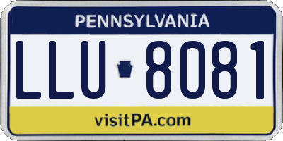 PA license plate LLU8081